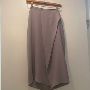 REISS Faux Wrap Midi Skirt